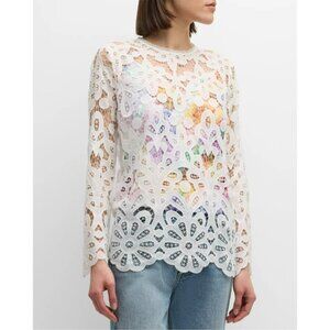 BNWT Johnny Was Lisetta Lace Blouse Sz XL